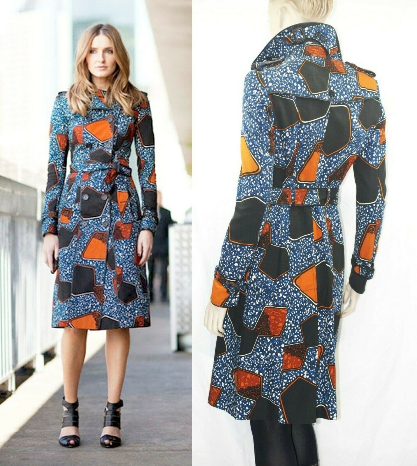 $2,995 RUNWAY Burberry Prorsum 4 38 Eclectic Print Multi