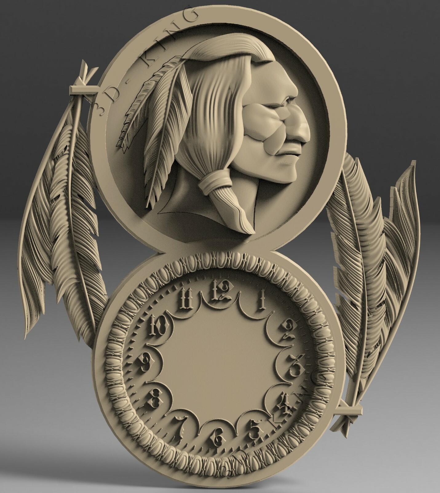 9 Pcs 3D STL Models WALL CLOCKS HUNTING for CNC Router Engraver Carving Artcam