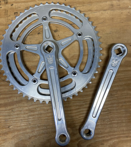 Vintage Sugino Mighty Compe Crankset 171mm 54/48 Nice Vintage Sugino Mighty Compe Crankset 171mm 54/48 Nice