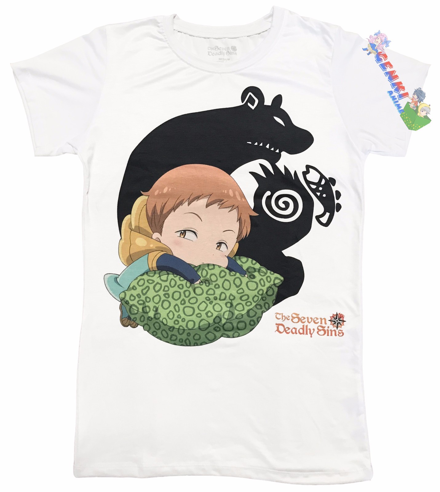 * Легальная * Аутентичная футболка Seven Deadly Sins от Grizzlys Sin of Sloth King #90443