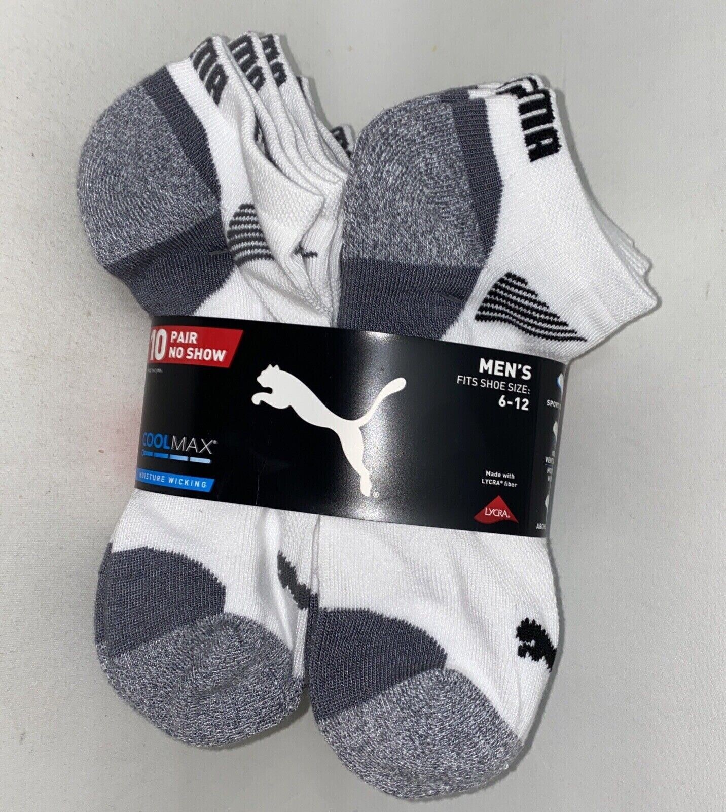 10 Pair White Gray Black Blue Fits Shoes 6-12