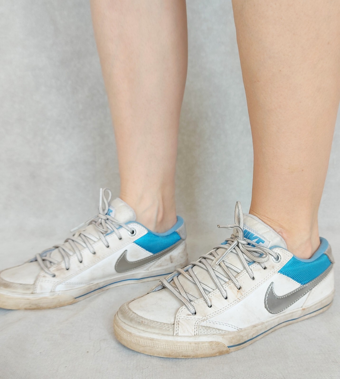 トップス Vintage Nike top Vtg 80s NIKE Silver Tag Size XL Blue Tank Top USA Made