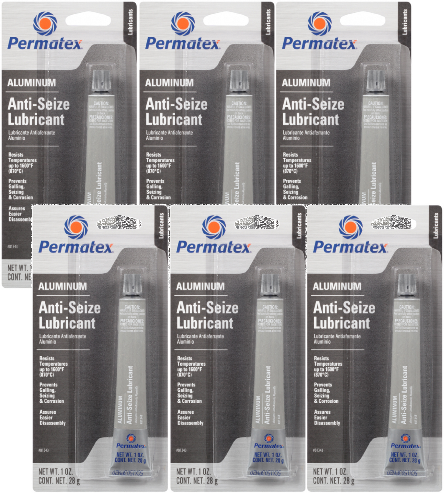 Permatex 81343 Antiseize Lubricant (1 Oz.) 6 Pack