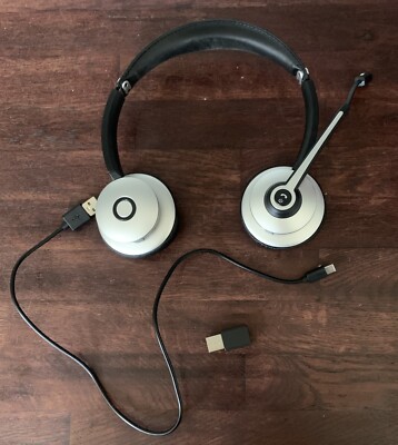 EUC Vonztek BT782-D Bluetooth Wireless Headset with Microphone Silver/Black