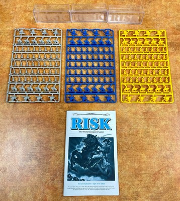RISK 1993 Strategy Board Game Replacement Pieces (Unpunched) 3x Armies, Manual
