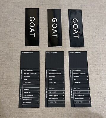 GOAT VERIFIED Authentication CARD AND STICKERS For Sneakers (3EA.)