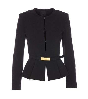 Pre-owned Pinko Megnone Single Breasted Jacket 38 It In Black