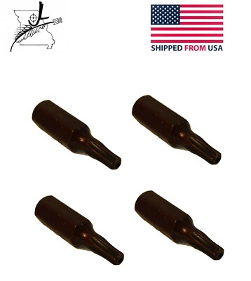 4x T15 Torx Security 25mm 1/4'' Hex Shank Screwdriver Bit Hardened 1'' Replacement