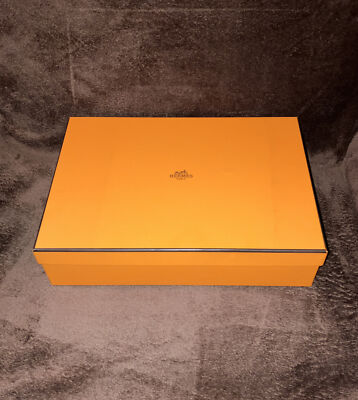 HERMES Authentic Empty Gift Box 13  x 9.25  x 3.25 Inches.