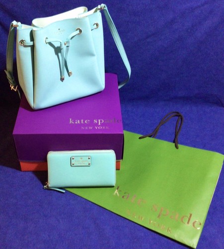 kate spade NEW YORK - ayaka Authentic Kate Spade New York Aqua Turquoise Bucket Handbag