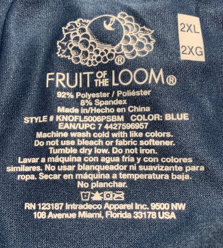 Men's Fruit of the Loom Size 2XL Knit Sleep Shorts Stretch Soft Pockets Blue