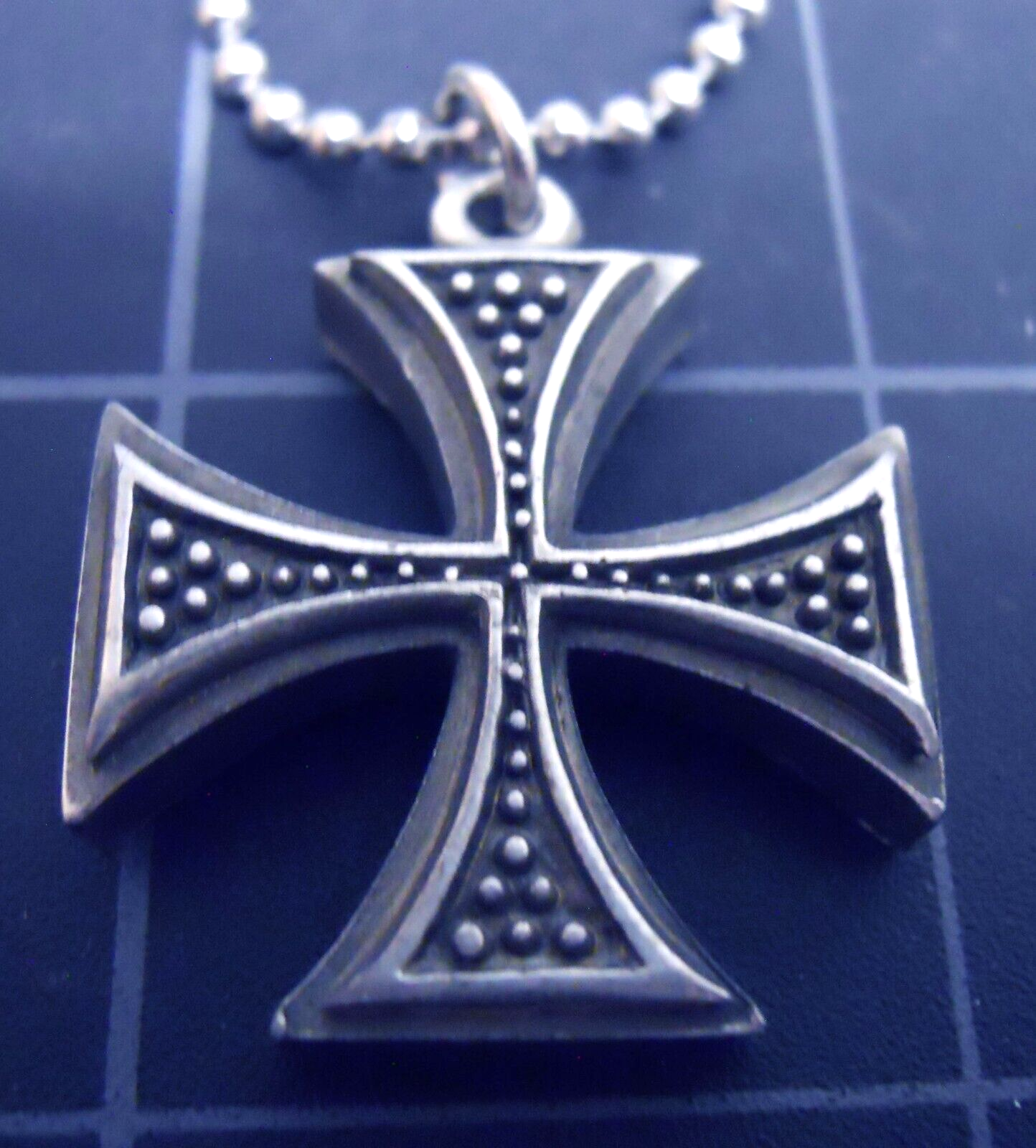 【EVERYBIRTHDAY】Corset Cross Ball Chain 腕輪 IRON CROSS Pendant Stainless Steel Ball Chain New Lemmy
