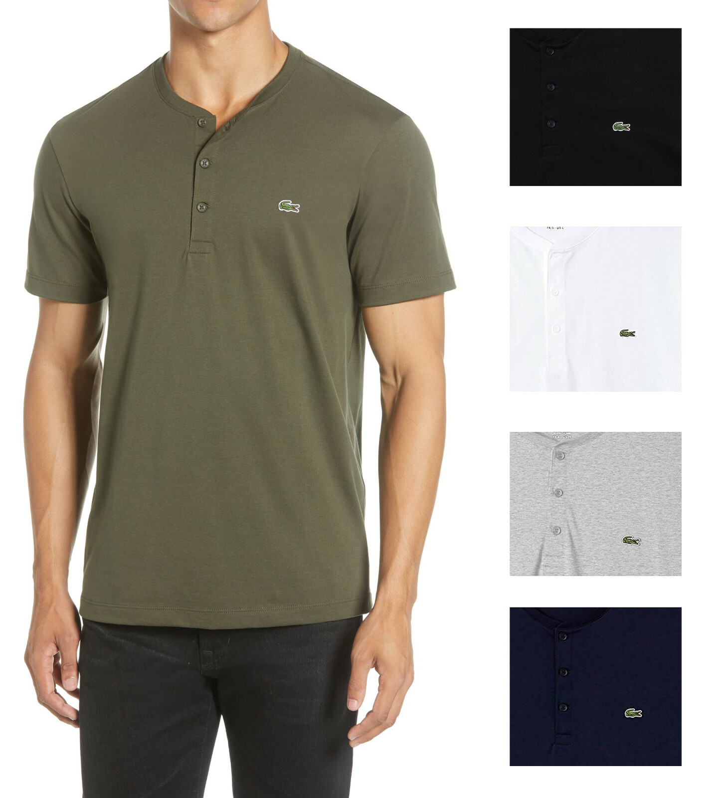 

Мужская футболка Lacoste Henley с коротким рукавом TH0884 НОВИНКА