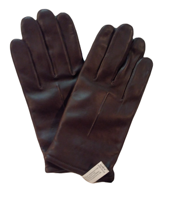 Unisex Isotoner Dark Brown Genuine Leather Gloves Extra Large XL