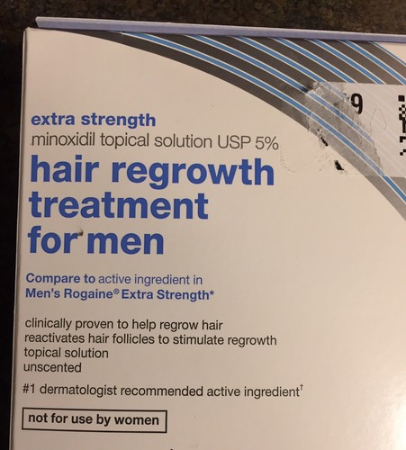 New Up & Up Extra Strength 5% Minoxidil Hair Regrowth Treatment for Men 3 Months