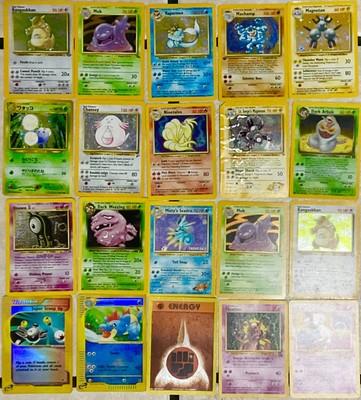 Pokemon Vintage WoTC    Lot of Cards Holos Childhood Collection TCG Cards  