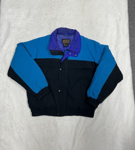 ジャケット・アウター 00's Eddie Bauer goosedown puffer jacket Eddie Bauer Jacket Men Large Goose Down Puffer Hood Zip Snow