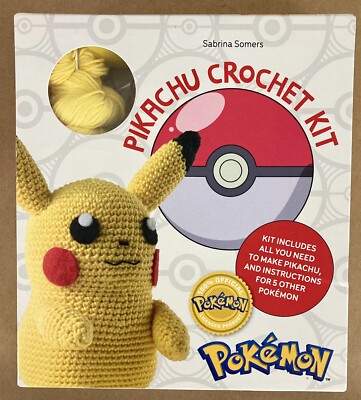 Pokémon Pikachu Crochet Kit by Sabrina Somers Nintendo NEW Hook Needle Yarn