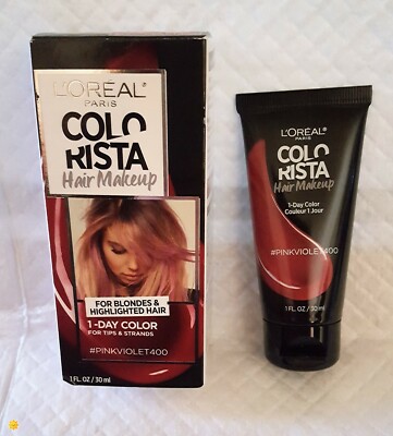 L'OREAL Colorista 1-Day Hair Color PinkViolet 400 for Blondes & Highlighted Hair