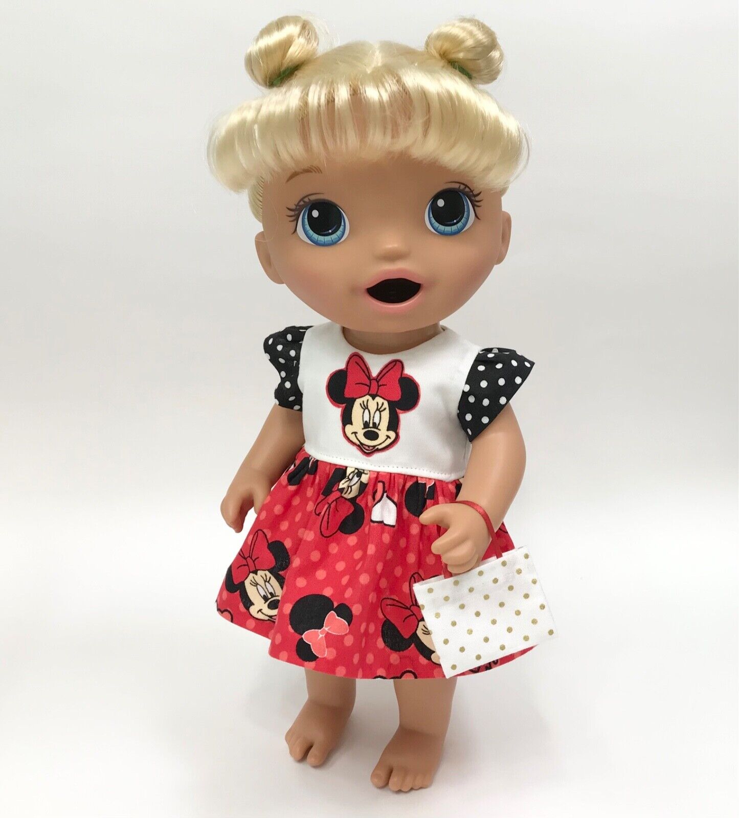 For 12 Inch Baby Alive Dolls Minnie Mouse Dress & Purse Lot 