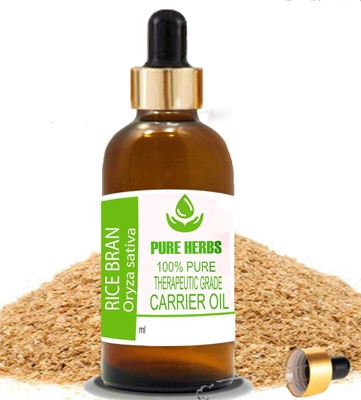 Pure Herbs Rice Bran % Pure & Natural Oryza Sativa Carrier Oil