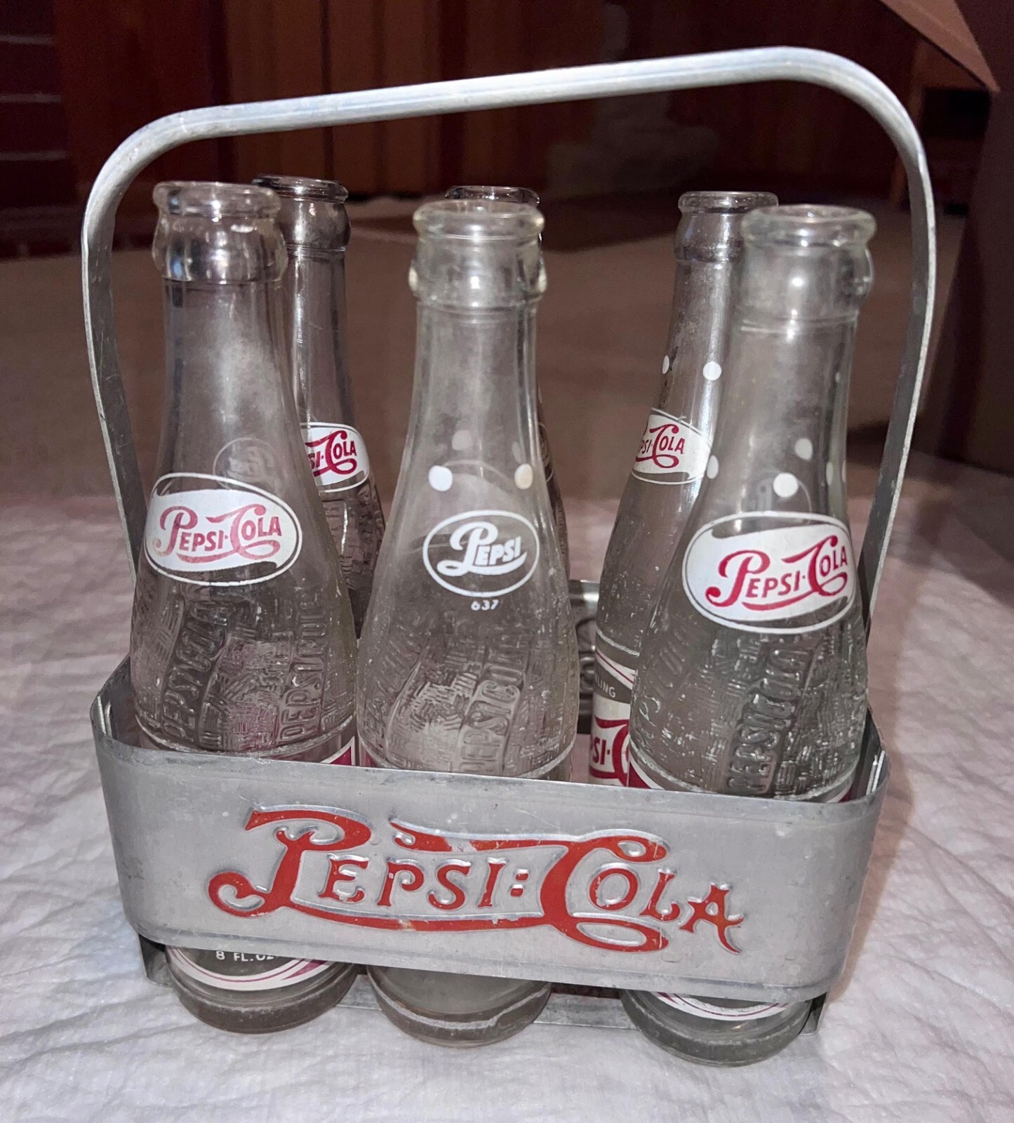 【Vintage】PEPSI COLA ストロー ディスペンサー ガラスケース Pepsi Cola Double Dot Restaurant Style Straw Dispenser