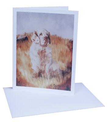 Clumber Spaniel Dog Blank Card Celebration Xmas Birthday Anniversary Thank You