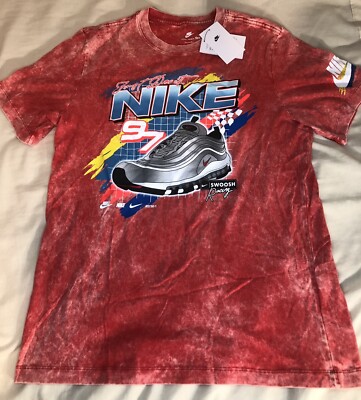 Nike Air Max97 Swoosh Racing Tie Dye Shirt Men s Size 2XL (DR8000-657) Rare