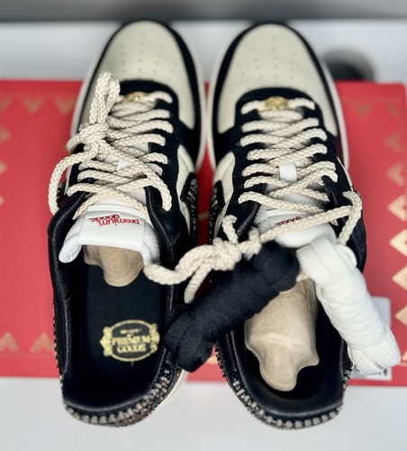 Pre-owned Nike Air Force 1 Low 'premium Goods The Sophia' | Women' Size 9.5 | Dv2957-001 In Black/sand/sail/multi-color