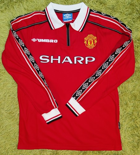 ウェア 96-98 Manchester United Vintage Uniform Manchester United Vintage Home Kit (1996-98) Jersey + shorts