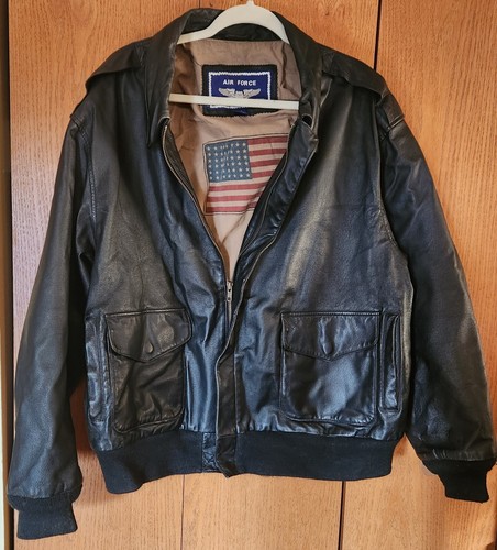 4XL✨ AIR FORCE AIRBORNE LEATHER レザー ブラウン 4XL✨ AIR FORCE AIRBORNE LEATHER レザー ブラウン