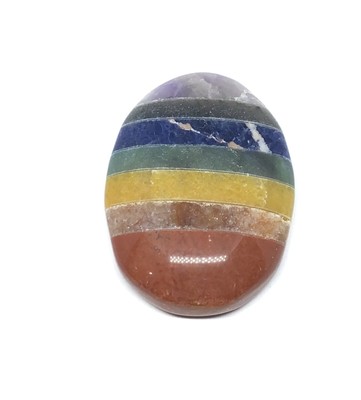 7 Chakra Bonded Worry Stone From India 19g