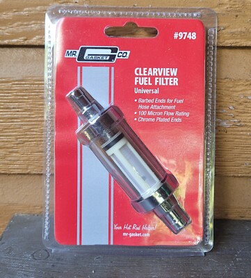 Mr. Gasket Co. # 9748 Universal Clearview Fuel Filter ~
