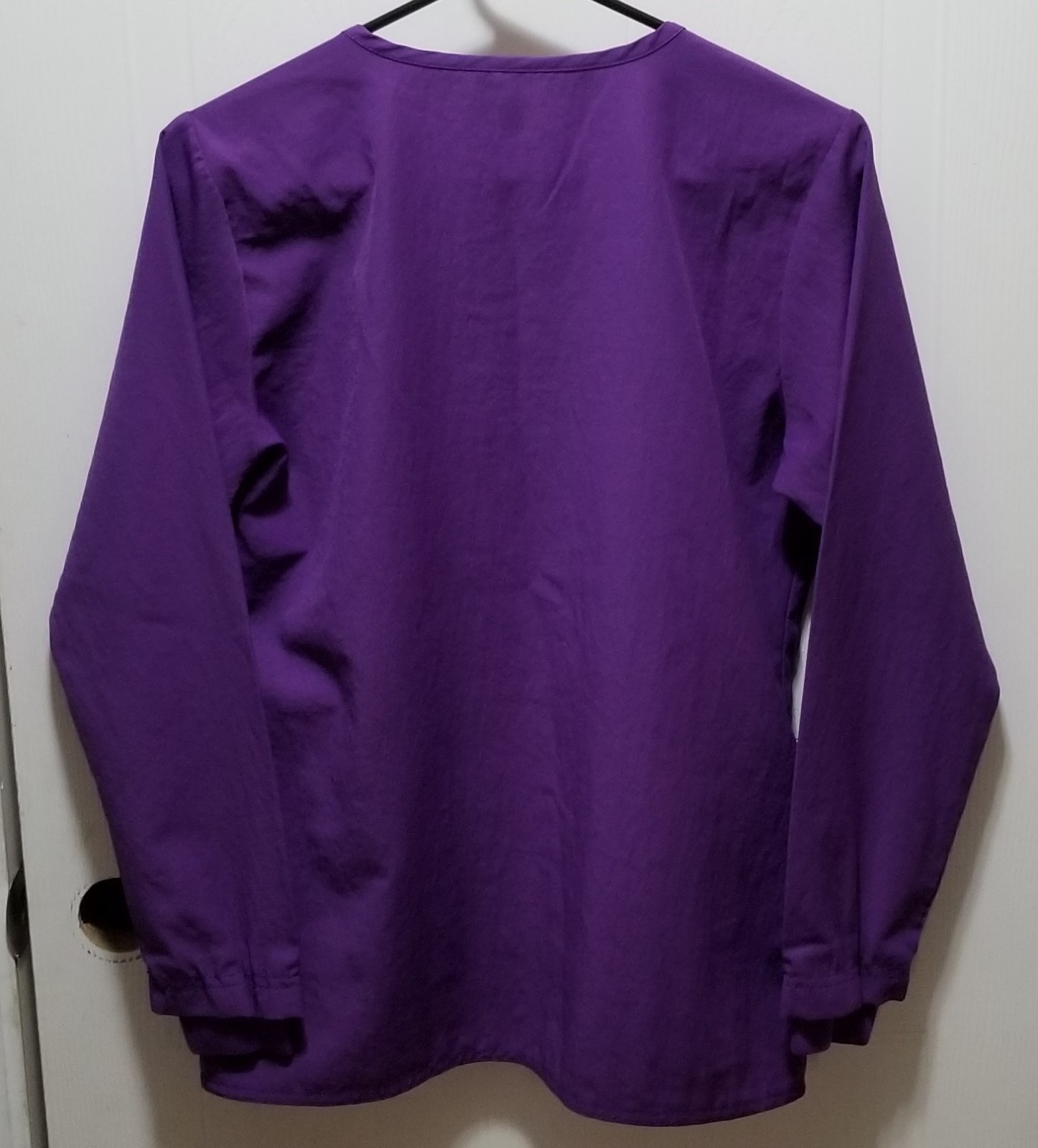 Wonder Wink Women's Scrub Jacket Small Purple Button Down EUC Free Shipping!