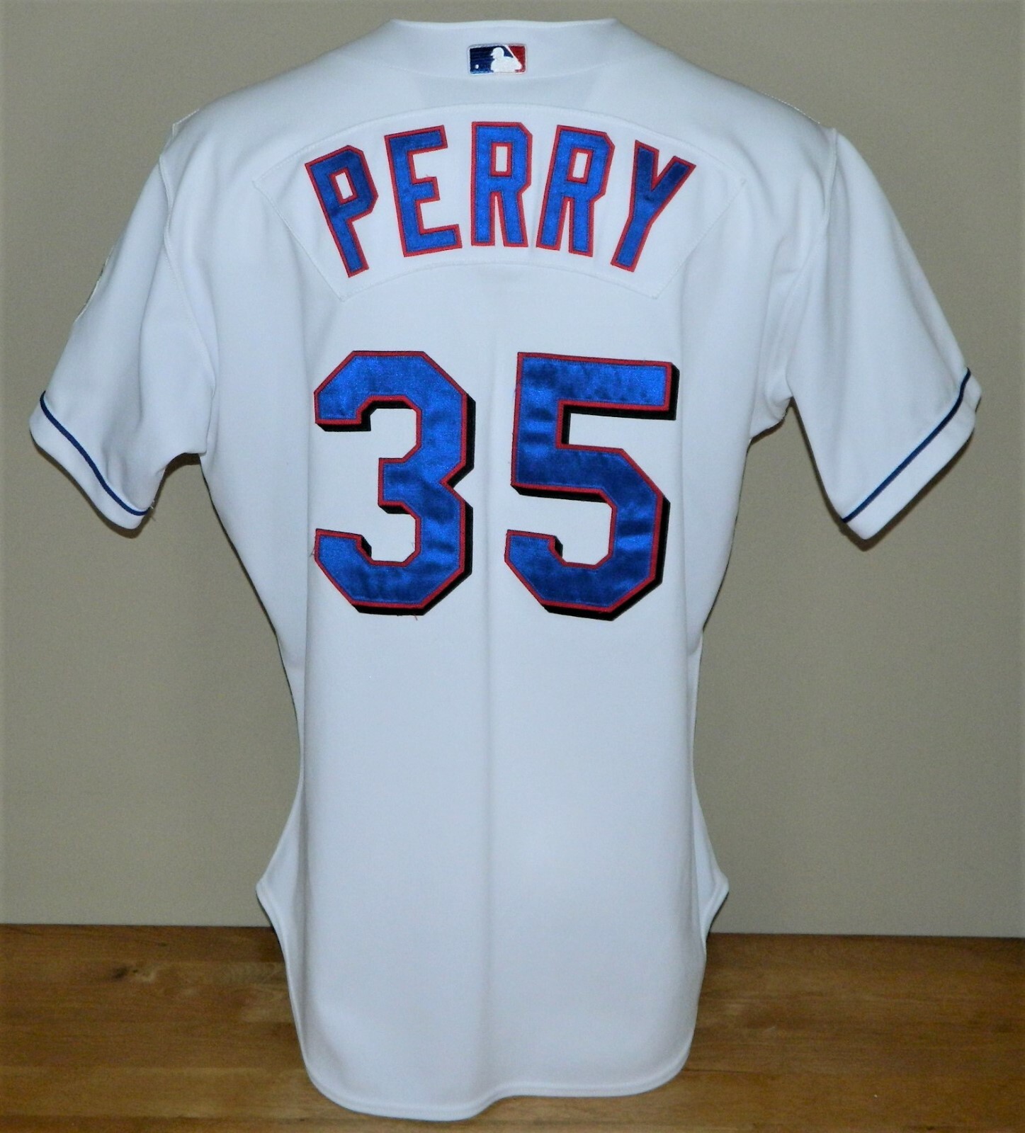 2002 Herb Perry (Set 2) Game Worn Texas Rangers Home Jersey #35 - Rawlings