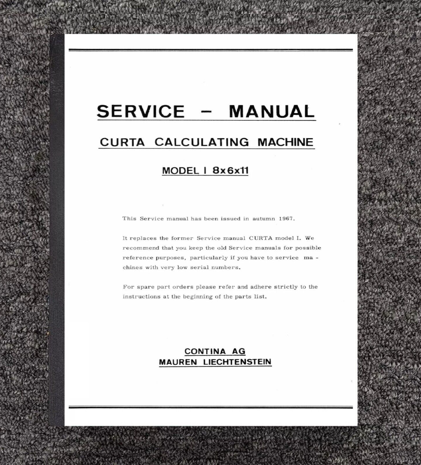 クルマ計算機 TYPE １ Curta Model 1 Type 1 1967 Mechanical Calculator Service