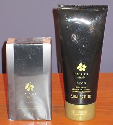 Avon Imari Elixir Perfume 1.7oz Eau De Toilette Spray & Body Lotion $31 NIB 