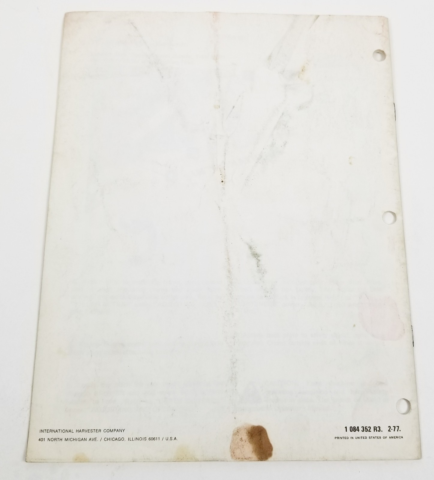 IH International 2 Rotary Tiller Operator's Manual Setting up Instructions