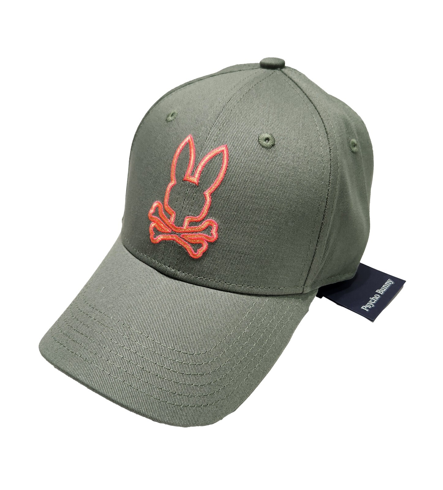 帽子 PABLO VINBCI Rabbit hat Psycho Bunny Men's Cotton Sunbleached Cap - White, One Size