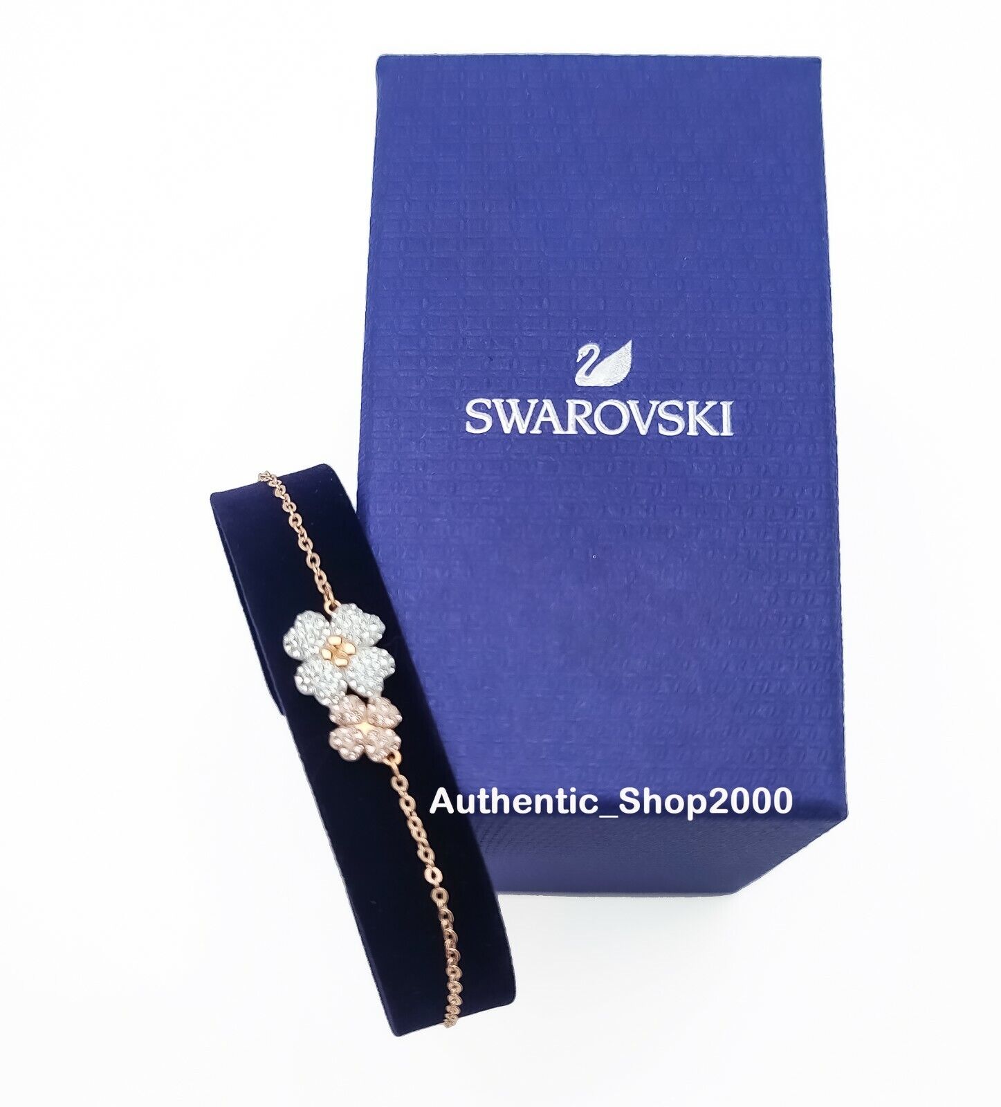 NEW 100% SWAROVSKI Two Tone Crystal Rose Gold Latisha Flower NEW 100% SWAROVSKI Two Tone Crystal Rose Gold Latisha Flower