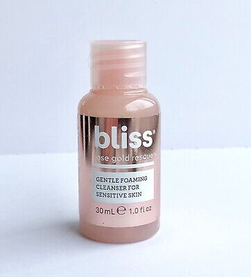 Bliss Rose Gold Rescue Cleanser Gentle Foaming Face Wash Sample Mini 1oz / 30ml