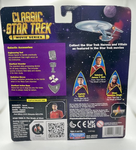 Classic Star Trek CAPTAIN  SPOCK -  5" Action Figure NEW 2022 Playmates Toys