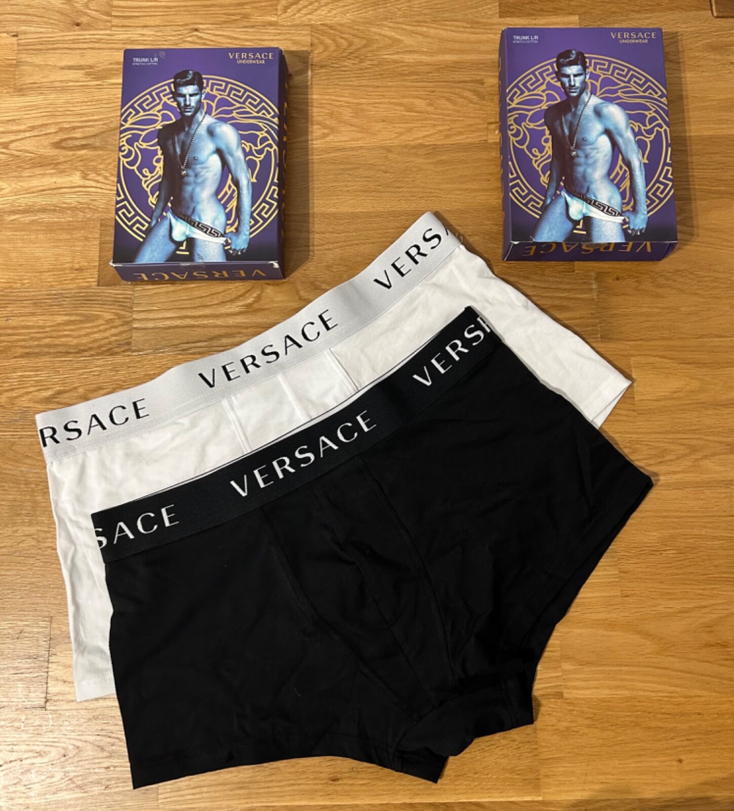 【関税＆送料込み】Versace Underwears Versace Logo Boxers Set | Saks Fifth Avenue