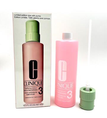 Clinique JUMBO Clarifying Lotion 3 Combination Oily Skin~16.5oz/487ml with Pump