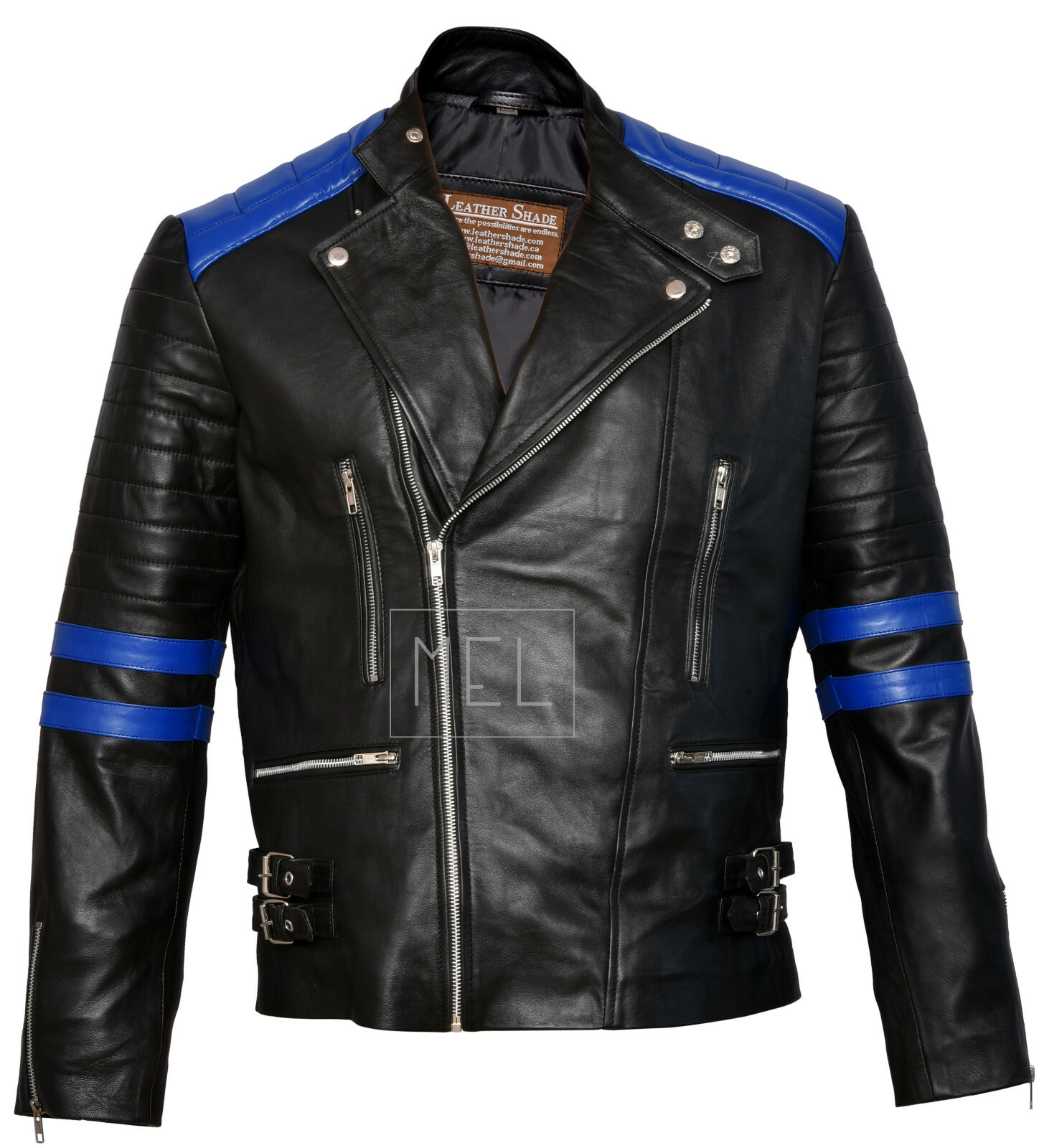 Men's Brando Classic Biker Vintage Black Retro Motorcycle Real Leather Jacket
