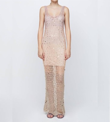 Pre-owned Bec & Bridge Bec + Bridge Siren Midi Dress In Multi In Beige