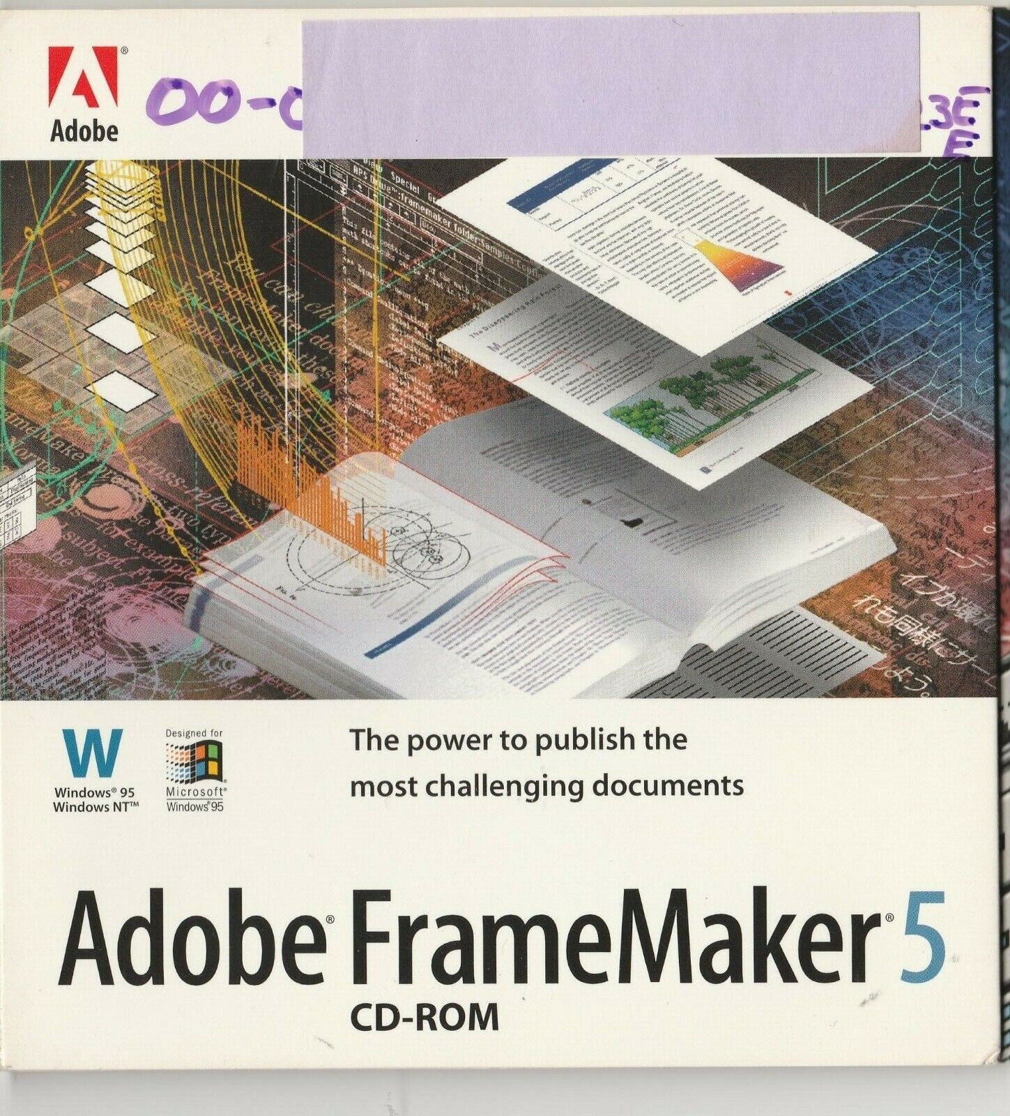 Adobe Framemaker 5 Cd-Rom for Windows 95/NT 1996 VTG