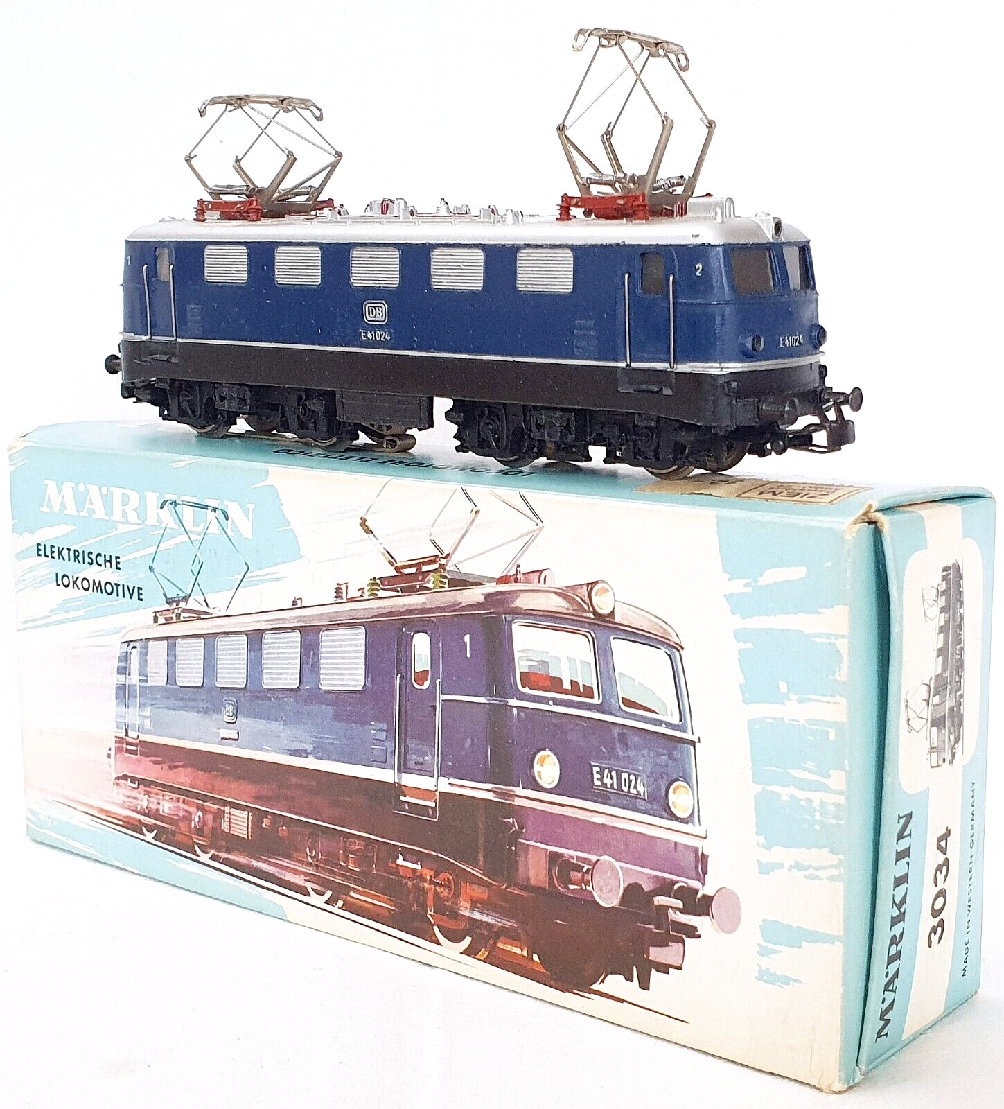 動作未確認】メルクリンHO3034電気機関車E41＋貨車2両＋トランス+3029 動作未確認】メルクリンHO3034電気機関車E41＋貨車2両＋トランス