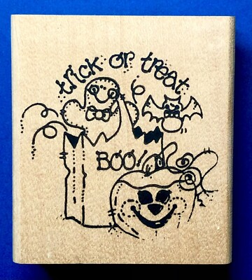 NEW! TRICK OR TREAT BAG by Imaginations halloween candy boo jack o'lantern bat