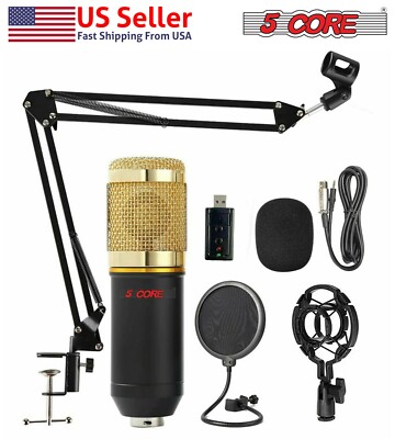 5Core Premium Pro Audio Condenser Recording Microphone Podcast Gaming Studio Mic